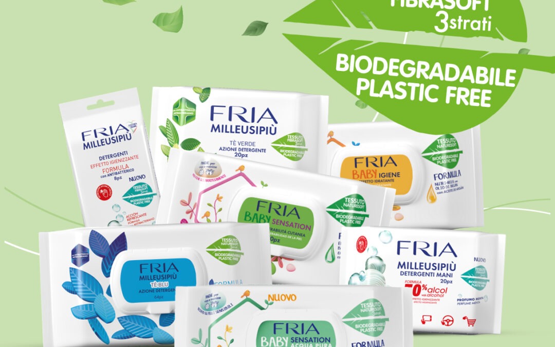 Da FRIA arrivano le salviette con tessuti senza plastiche